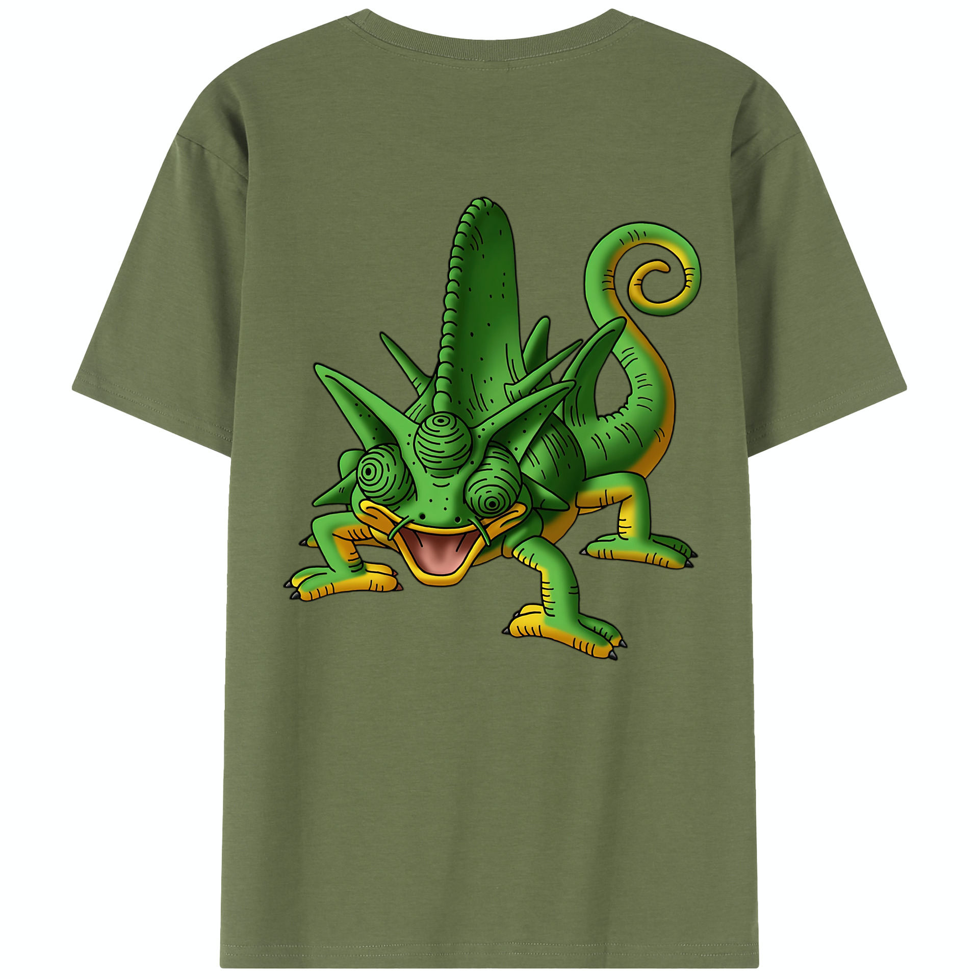 （画像用） ドラゴンクエスト Doragon Kuesuto Dragon Quest 綿100％半袖Tシャツ（背面プリント）
